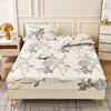 Skin-friendly Fitted Sheet Printed Bed Cover sabanas para cama Elastic Bedsheet Simple Style Mattress Cover (No Pillowcase) 1