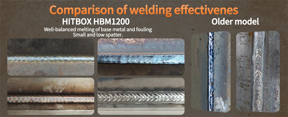 HITBOX 220V 200A 3-in-1 Gasfreies MIG-Schweißgerät MMA/MIG/Lift TIG HBM1200 Halbautomatische Schweißmaschine mit Fülldraht Gaslos – Detail 3
