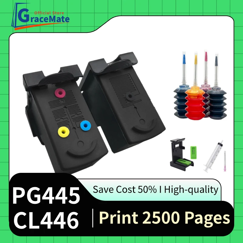 

Совместимый чернильный картридж pg445 cl446 PG 445 CL 446, сменные чернила для Canon PIXMA MX494 MG2440 MG2940 MG2540 MG2540S IP2840