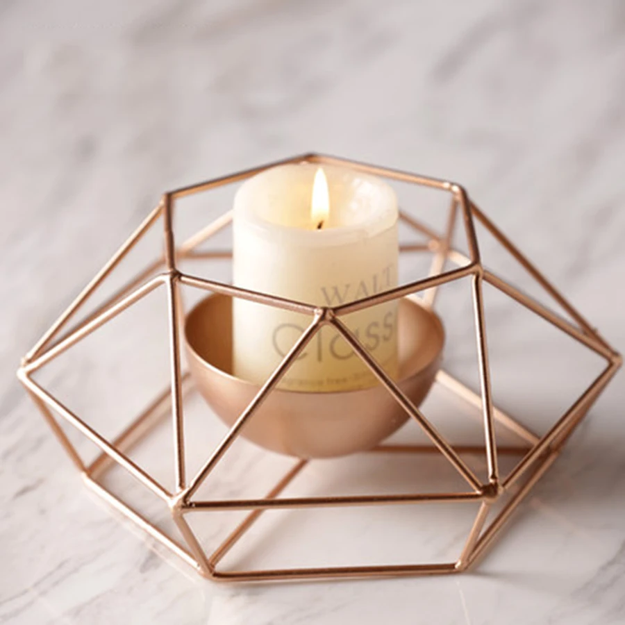 

Visual Touch Nordic Style 3d Geometric Candlestick Wedding Centerpieces Stand Candle Holder Kaarshouder Moroccan Decor 50KO231