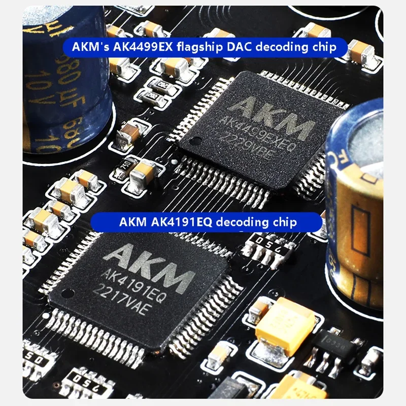 AK4499EX Audio Decoder DAC QCC5171 Bluetooth 5.3 DSD512 RGB Light Effect FPGA Lossless Decoder AS318B Femtosecond Crystal audio decoder