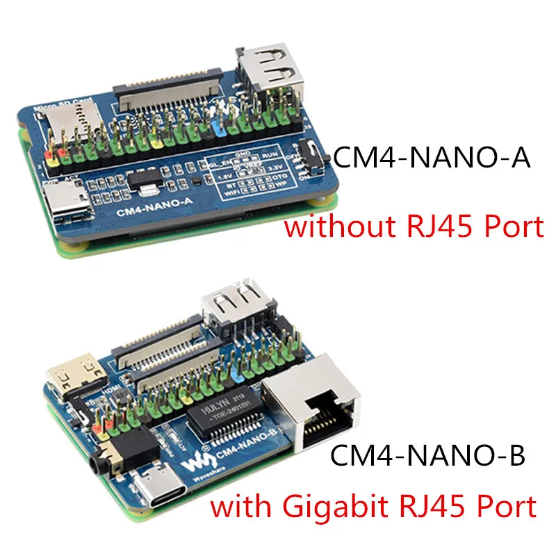 Raspberry Pi CM4 Nano Base Board (B)USB CSI DSI Mini HDMI-Compatible Gigabit Ethernet RJ45 Same Size as the CM4 for Raspberry Pi