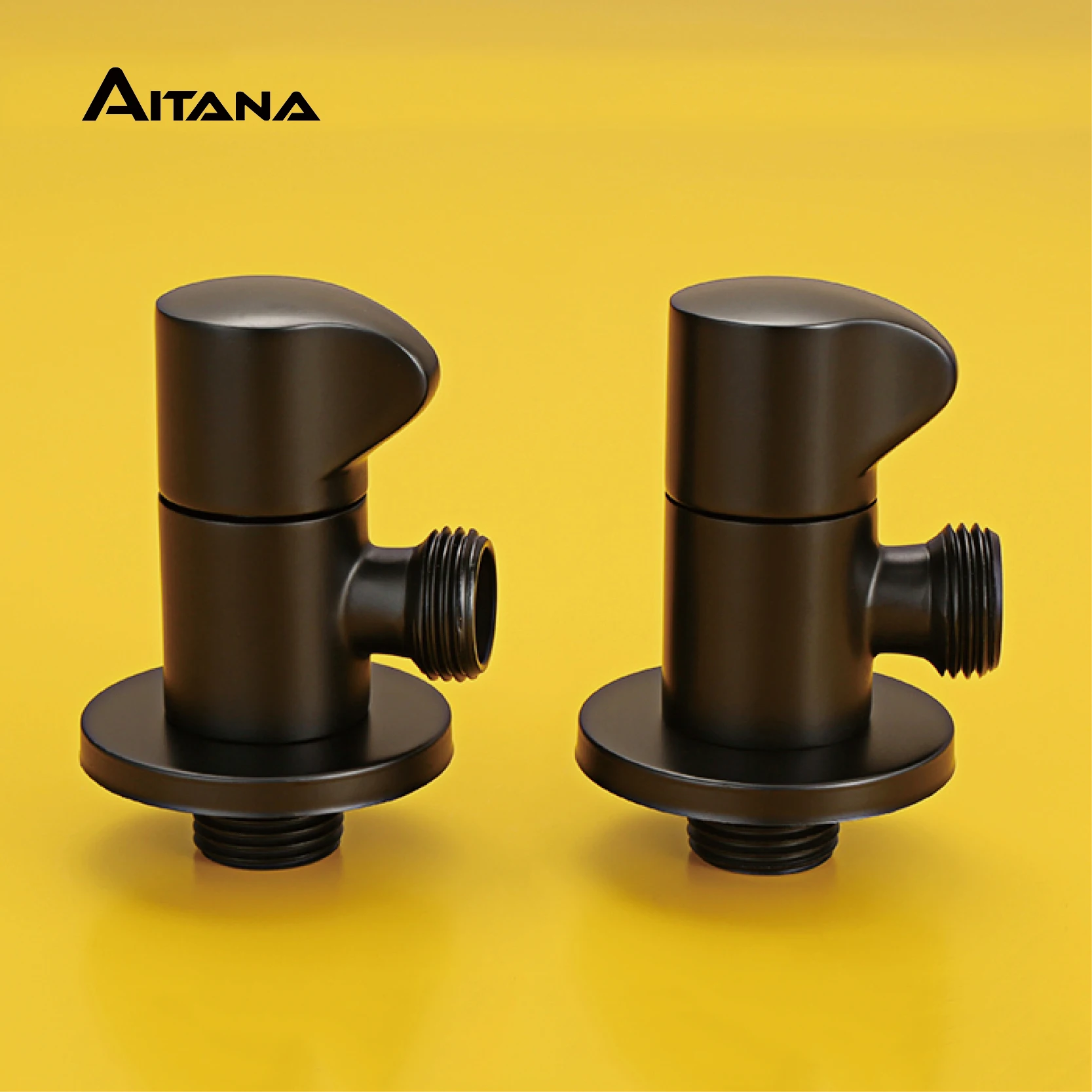 

All copper angle valve cold and hot water universal thickened water stop valve toilet water heater faucet matte black