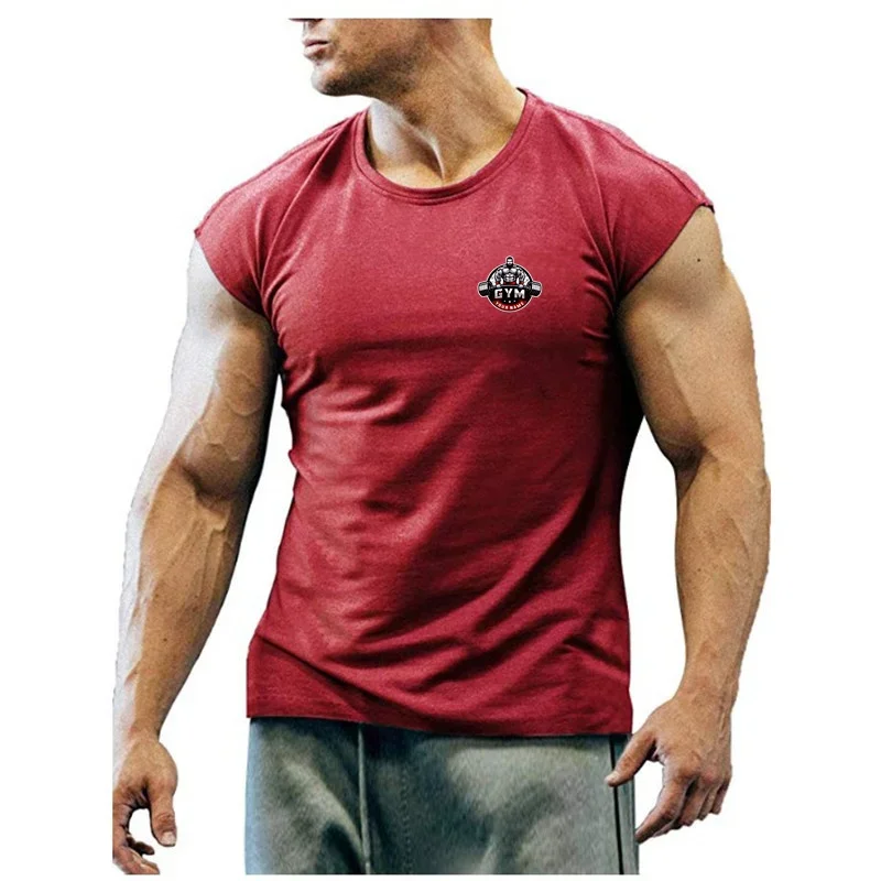 T-shirt Homme Slim Fit Sport - Col Rond, Manches Courtes - Pour Gym, Fitness - Neuf Avec étiquette