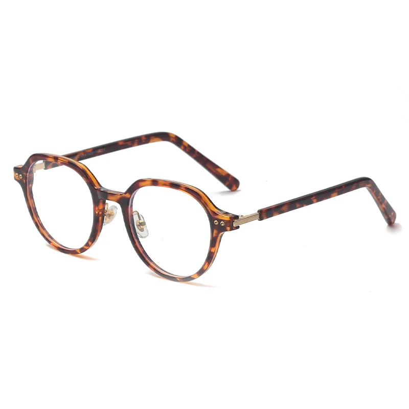 Raute neue Vintage Polygon Brille Rahmen Anti Blaulicht flache Brille Frauen Tr Rahmen Acetat Tempel optische Brille Männer – Detail 6