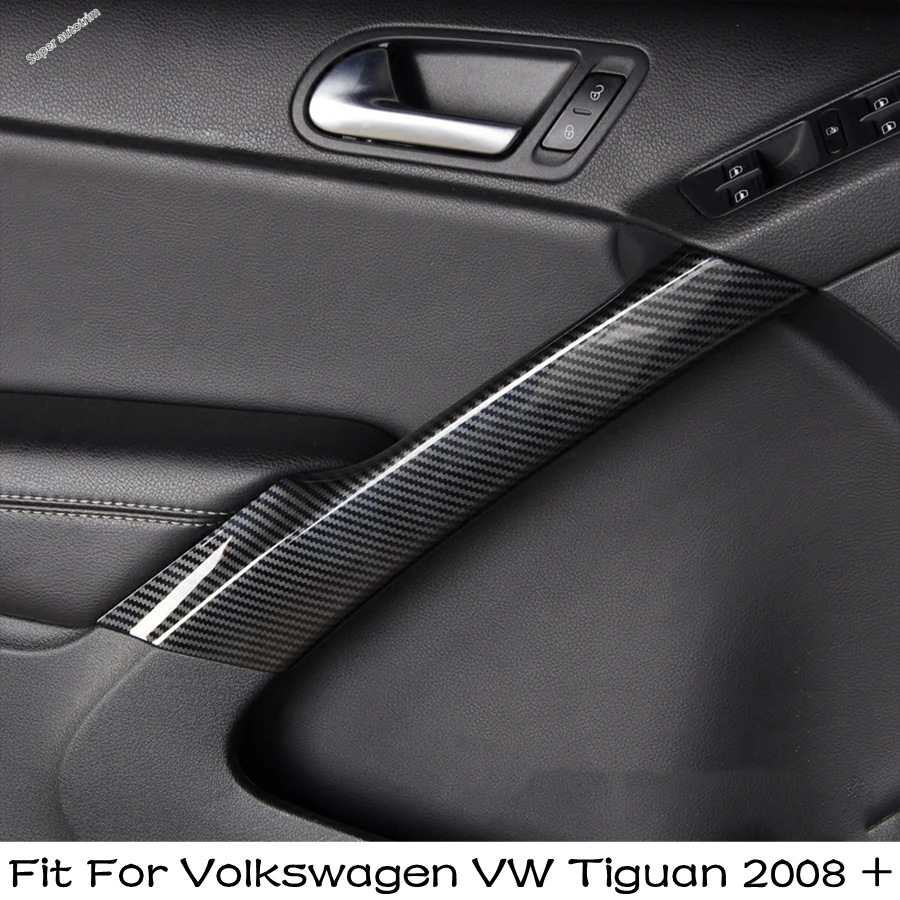 

Car Inner Door Armrest Handle Strip Decoration Cover Trim For Volkswagen VW Tiguan 2008 - 2015 Carbon Fiber / Matte Accessories