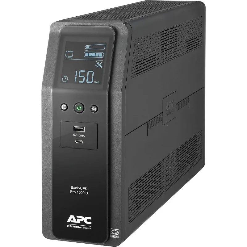 

APC UPS 1500VA Sine Wave UPS Battery Backup, BR1500MS2 Backup Battery Power Supply, AVR, 10 Outlets