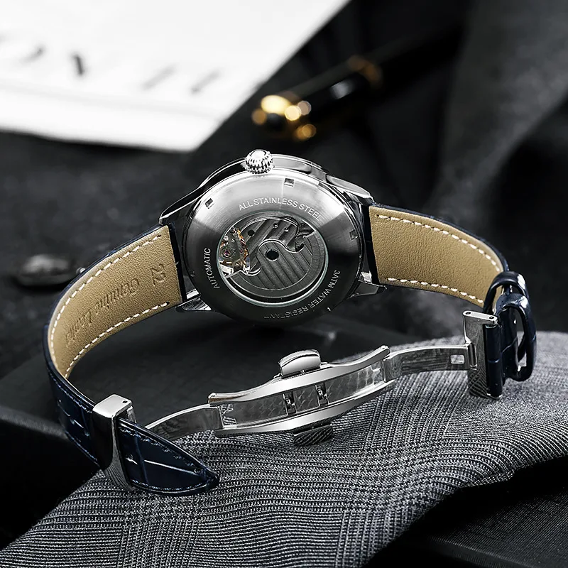 Men's Watches Mechanical Automatic Business Wristwatch Tourbillon Hollow Fashion New Sport Waterproof Luminous Moon Phase Clock