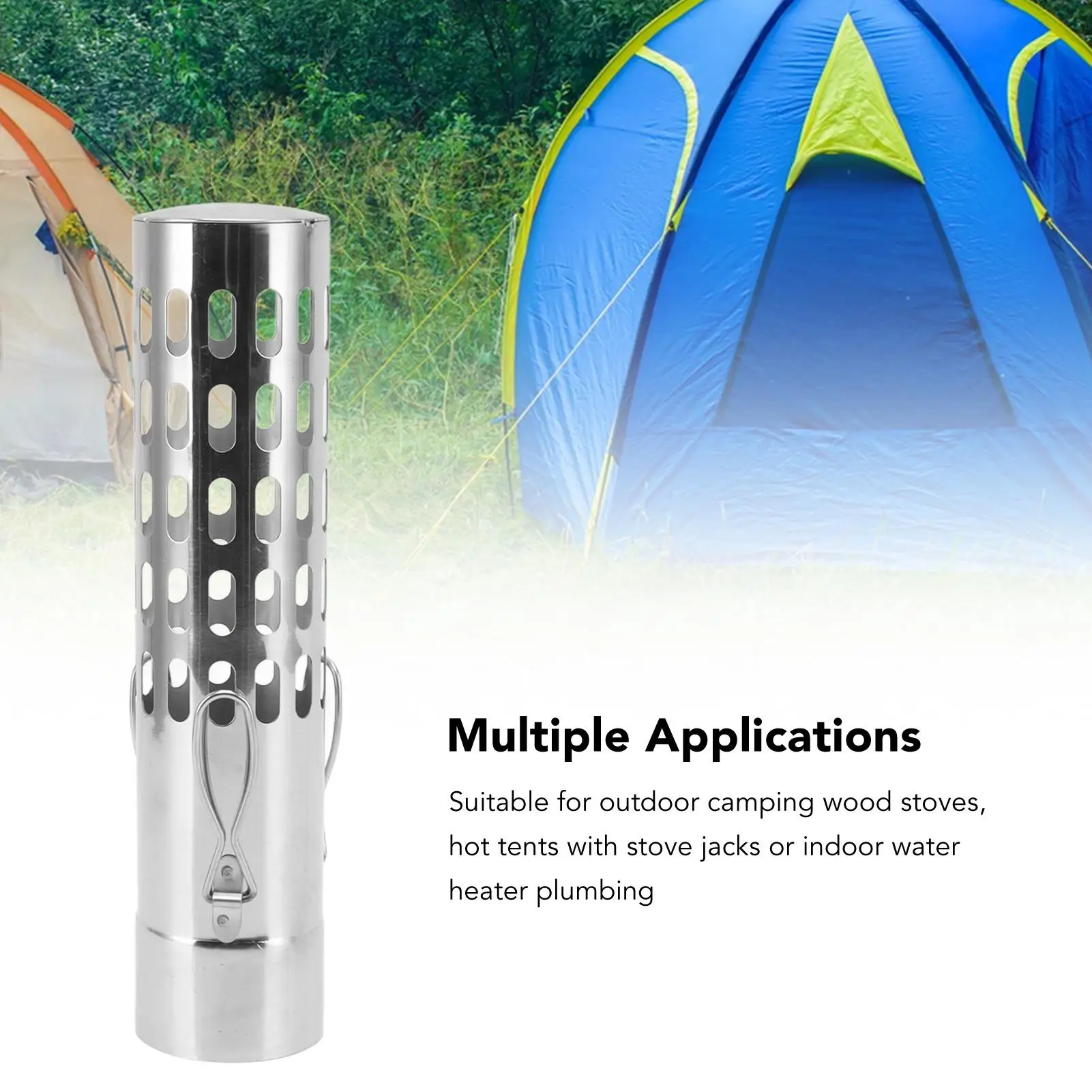 Stainless Steel Tent Weatherproof for outdoor Camping Ventilation Stove Pipe Cover