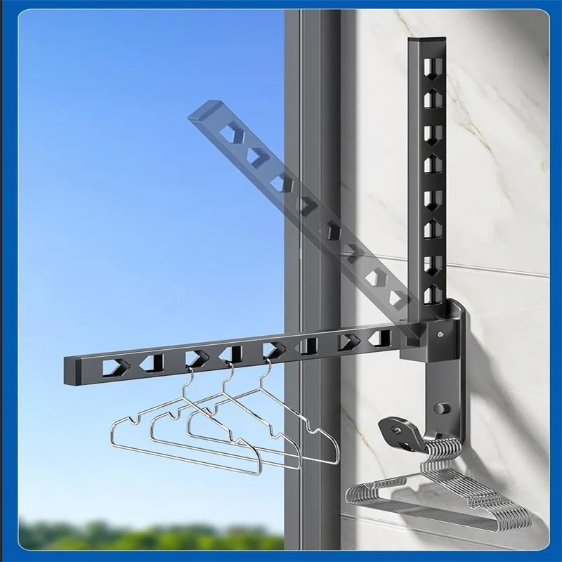 Wall Mounted Foldable Clothes Drying Rack Saves Space For Laundry Room clothes drying rack
