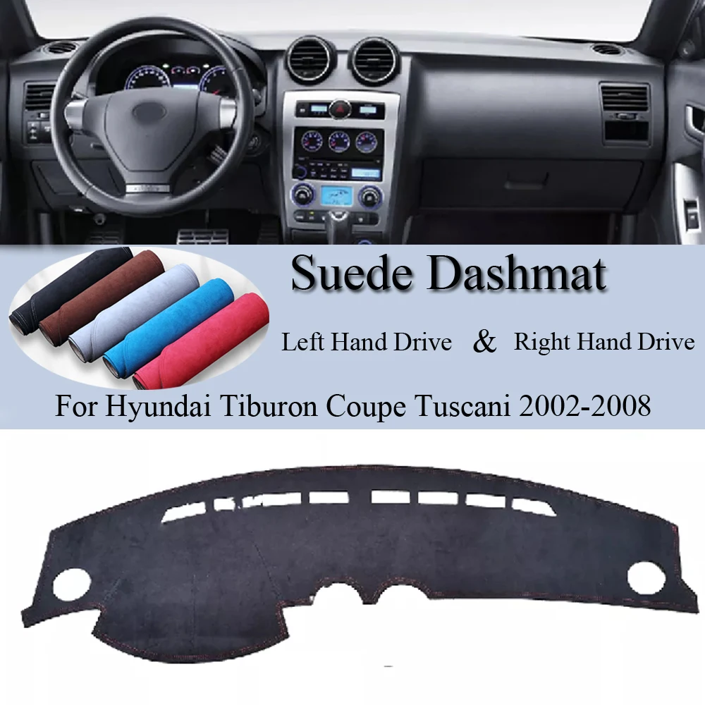

Для Hyundai Tiburon V6 Coupe II GK GS 2002-2008 замшевый кожаный коврик для приборной панели крышка приборной панели коврик для приборной панели украшения