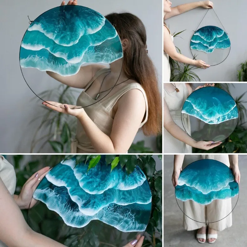 

Ocean Wave Wall Hanging, Art for TV Background, Room Decoration, Room Decoration Accessories