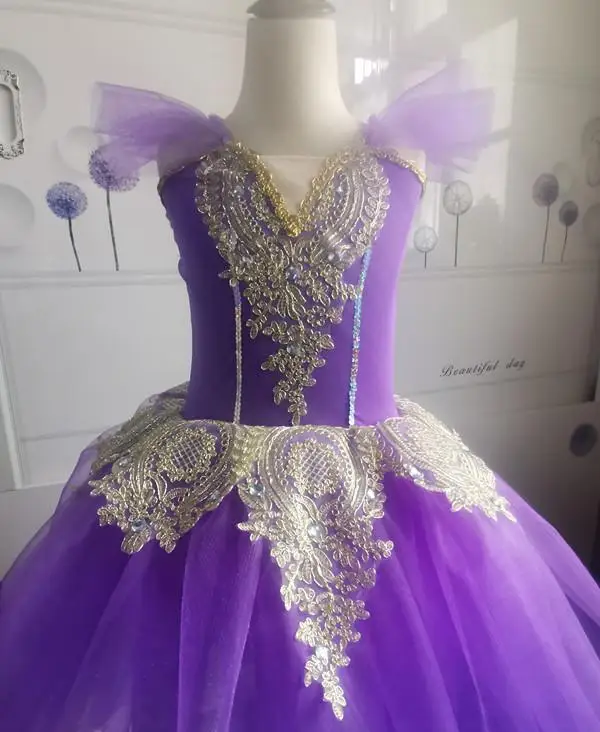 Ballett Tutu Rock Mädchen Ballett Kleid Modern Dance Lange Rock Schwanensee Ballett Kostüme Ballerina Bühne Leistung Kleidung – Detail 6