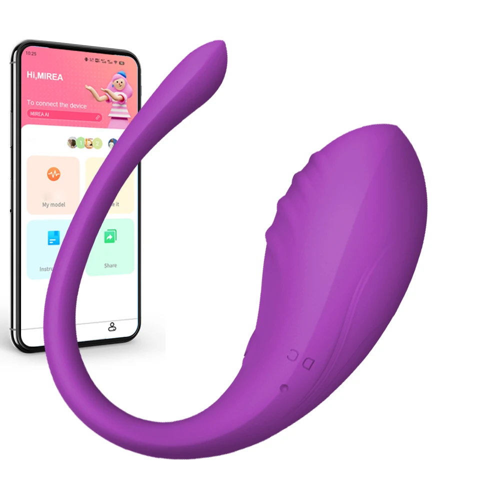 Vibrador Inalámbrico Bluetooth APP Control Remoto Femenino Huevo Clítoris Estimulador Punto G