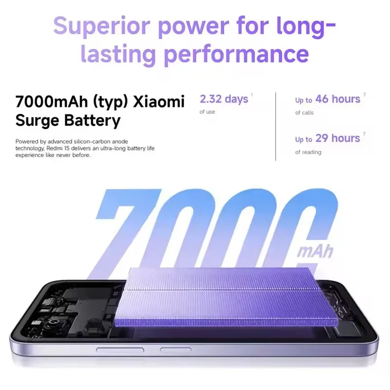 Xiaomi Redmi 15 Smartphone Snapdragon® 685 6.9" FHD+ DotDisplay 50MP Camera 144Hz 7000mAh 33W IP64 Global Version