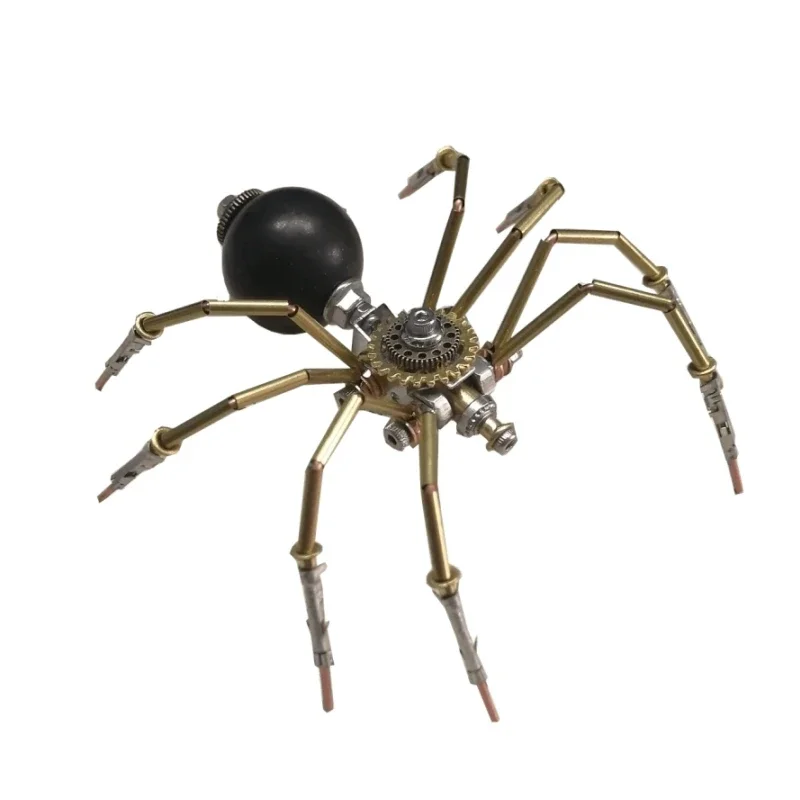 

3D металлический пазл паук панк набор для сборки DIY Механическая головоломка в стиле стимпанк сборная игрушка креативное украшение подарок-чёрный
