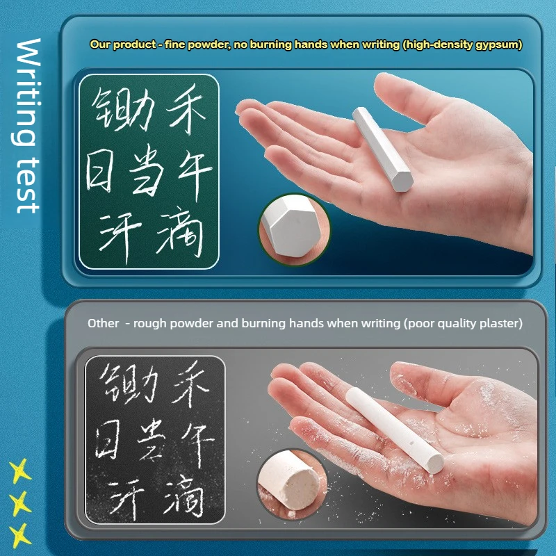 50/100 PCS 학교용 다채로운 먼지 없는 분필 밝은 색상의 분필 칠판에 적합 어린이 미술 학교 사무용품 문구류