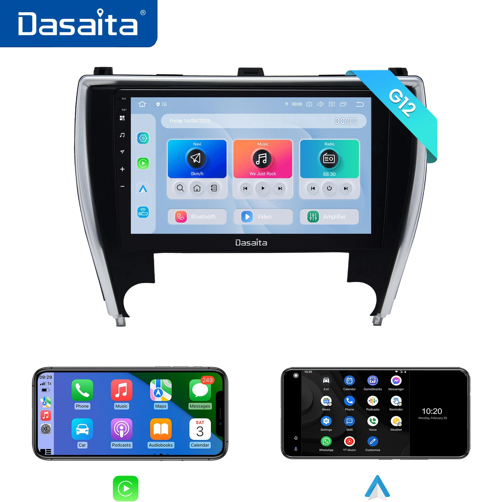 

Dasaita for Toyota Camry 2015 2016 2017 Qualcomm 665 10.2" 4G LTE Wireless Carplay Android Auto Car Radio Car Stereo Multimedia