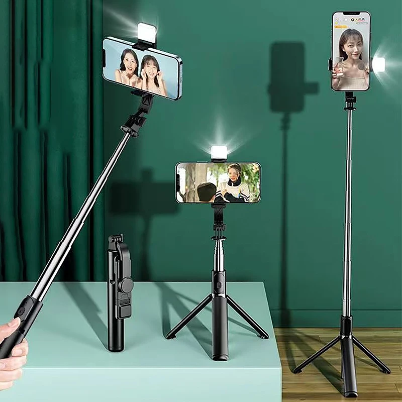 Wireless Bluetooth Compatible Selfie Sticks Foldable Mini Tripod Shutter Remote Control For Xiaomi Huawei iphone IOS Android Selfie Stick Sports Camera Selfie Stick Cell Phone Selfie Stick Smartphone Selfie Stick