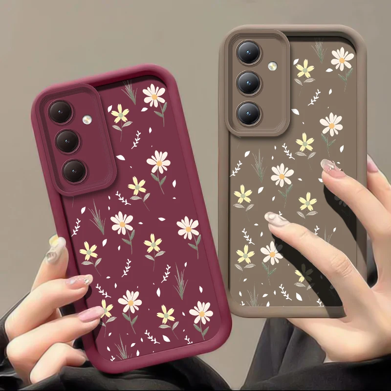 Vintage Flowers Silicone Soft Phone Case with Camera Lens Protection