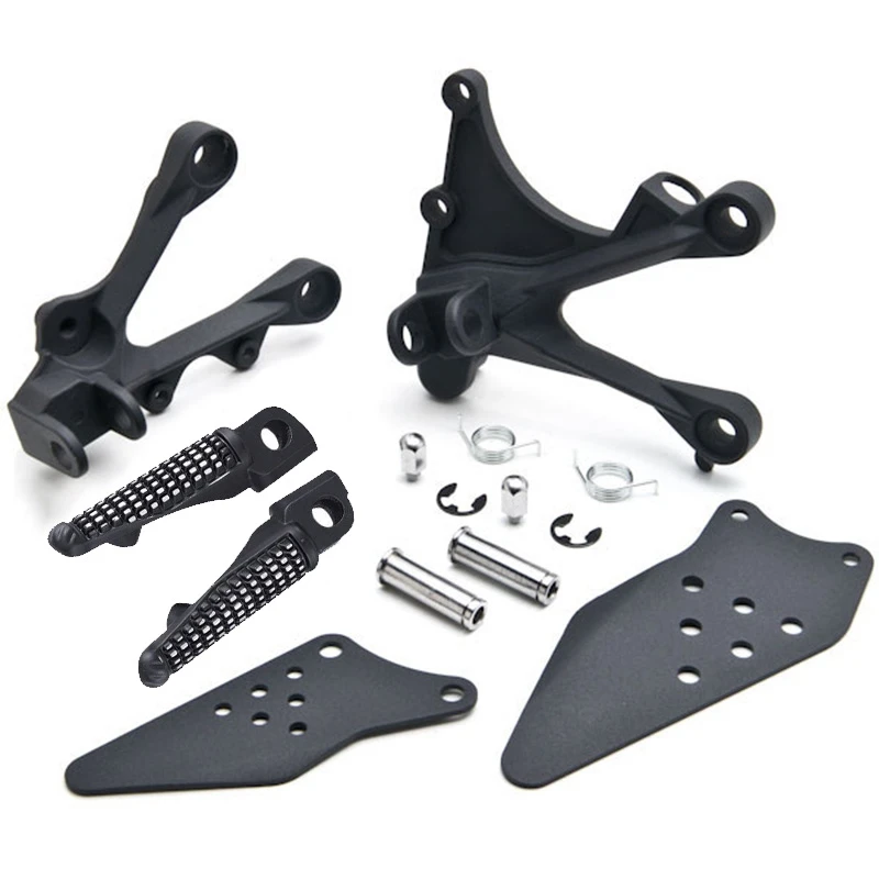 

Front Rider Foot Pegs Footrest Bracket For Kawasaki ZX6R ZX6RR/636 2005 2006