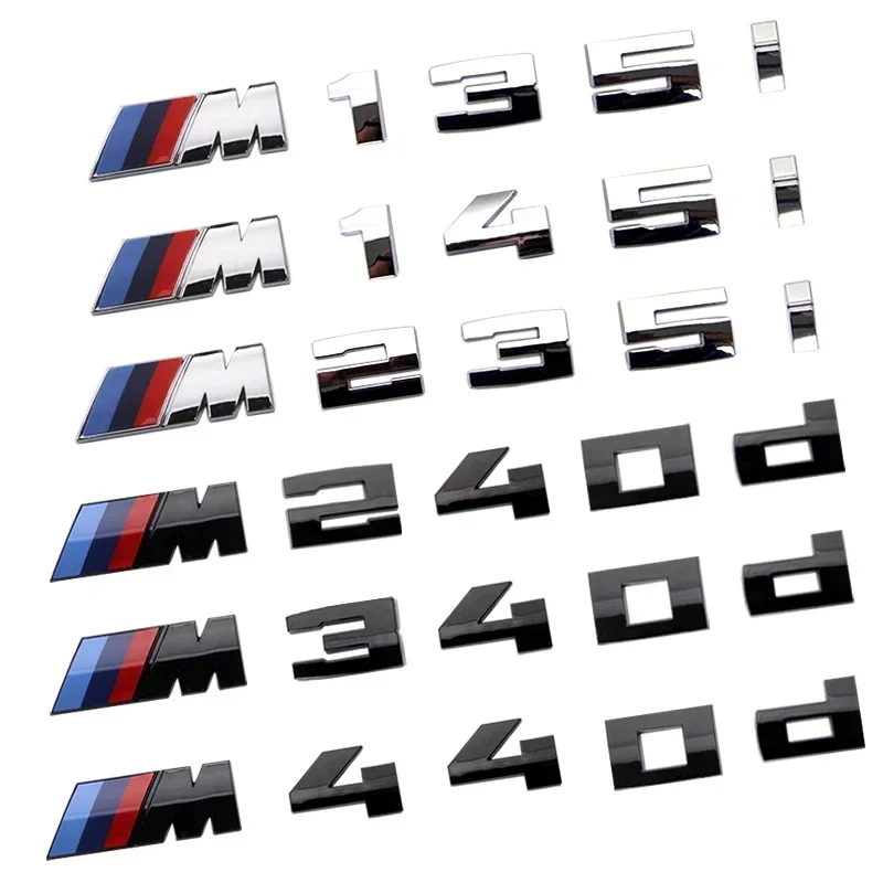 

For BMW M power old emblems badge logo M135d M135i M145d M145i M240d M240i M340d M340i M440d M440i M550i M760Li ABS Rear Logo