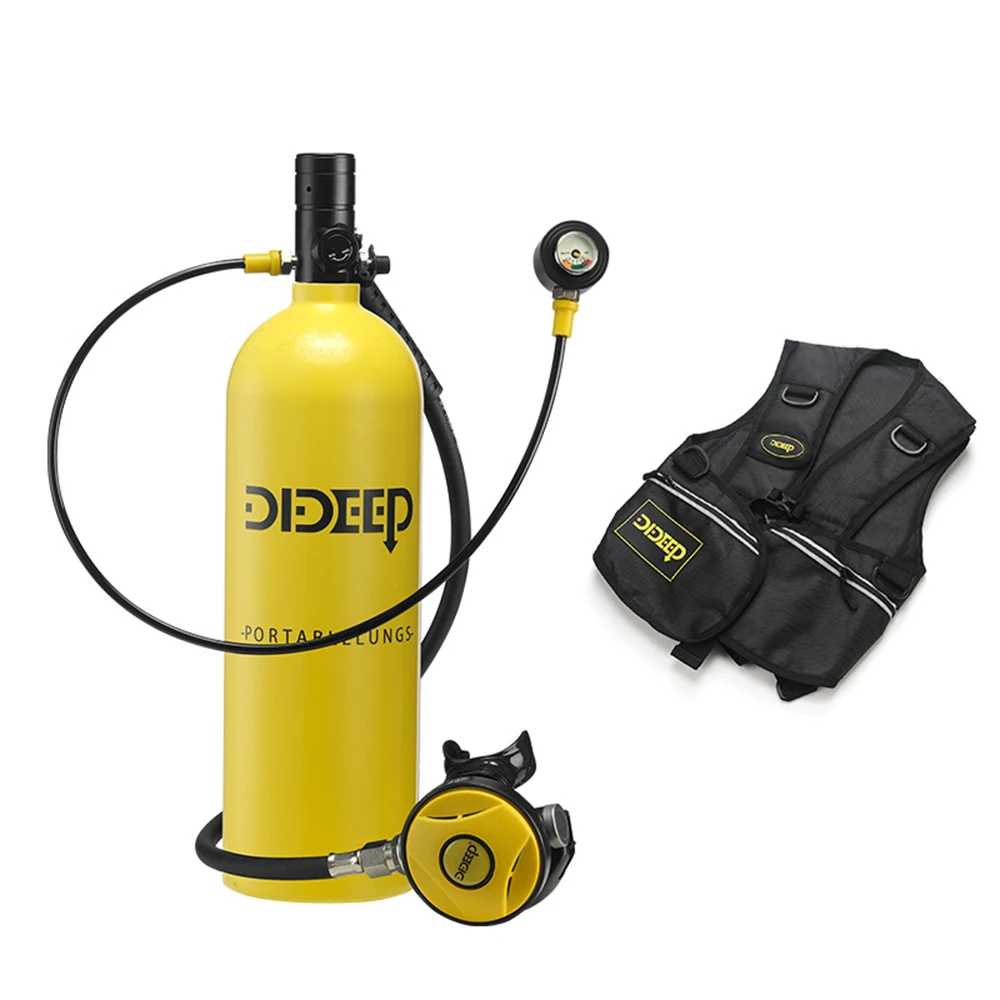 DIDEEP X5000Pro 2L Scuba Diving Tank Diving Equipment Underwater Breathing Cylinders Support 30-45 Minutes