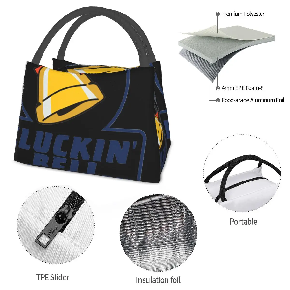 Cluckin' Bell San Andreas Portable insulation bag for Cooler Thermal Food Office Pinic Container