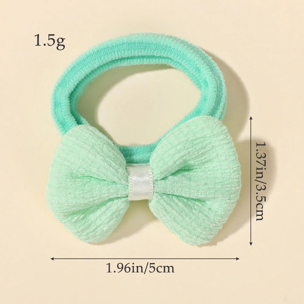 20개 랜덤 색상 여자아이 헤어밴드 꽃 머리띠 포니테일 머리끈 어린이 땋은 머리 타월 링 헤어 액세서리 귀여운 선물
