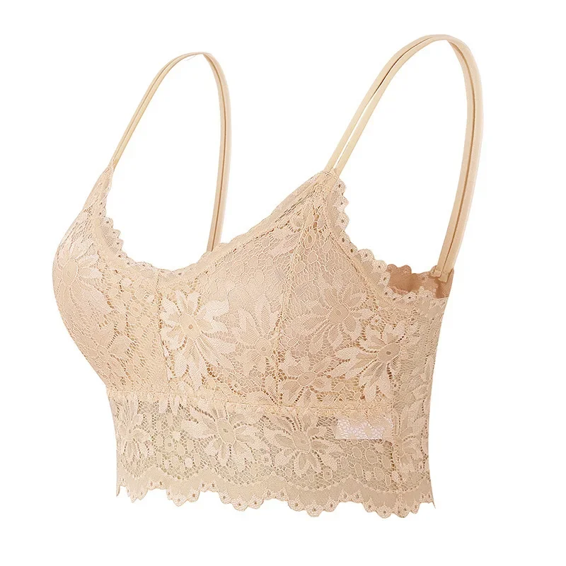 Bra Plus Size Sexy Bralette Crop Top Underwear Push Up Strapless Lace Female Lingerie Brassiere Women Bandeau Vest
