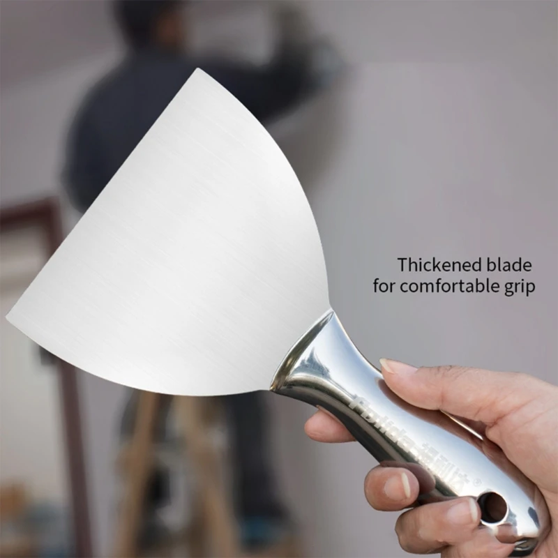 Stainless Steel Scraper Joint Knife Spackle Knife for Drywalls Finishing Plaster Scraping Wallpaper Cleaning Putty Knife 6