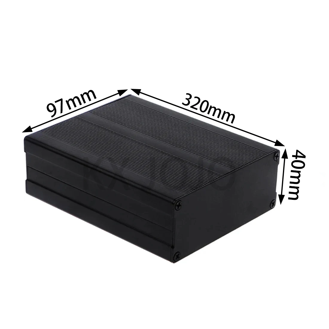 Gabinete de Alumínio com Ligação Especial Prata e Preto 97*40*320 mm Personalização Pcs