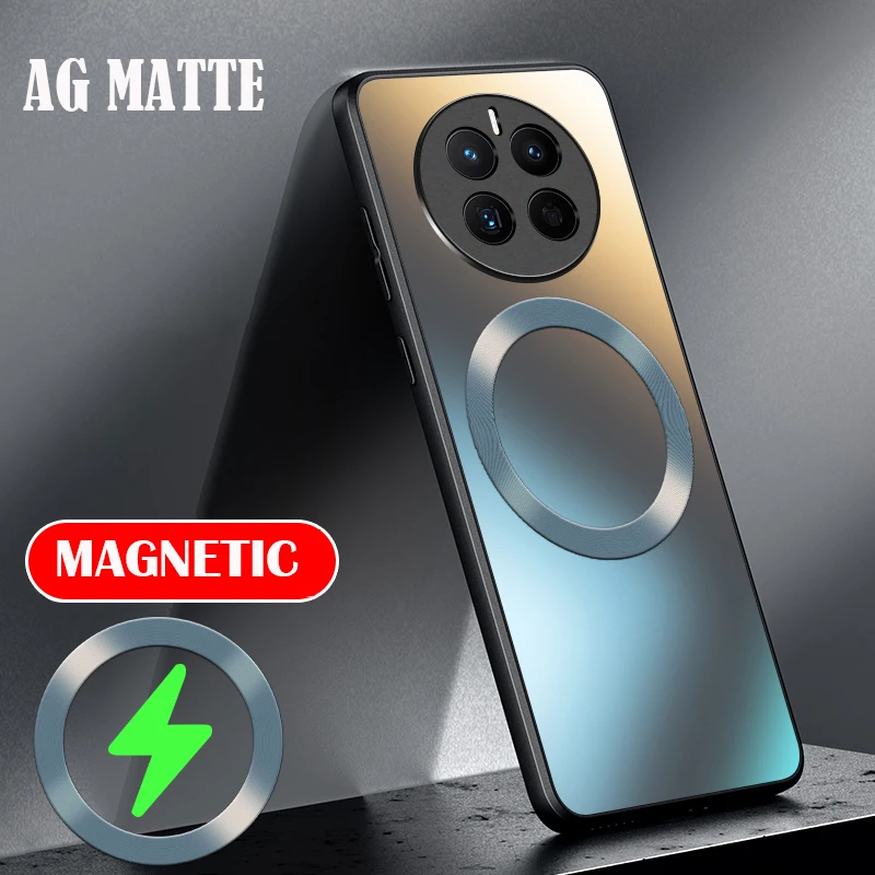 Sleek Frosted Matte Silicone Case with Magnetic Wireless Charging