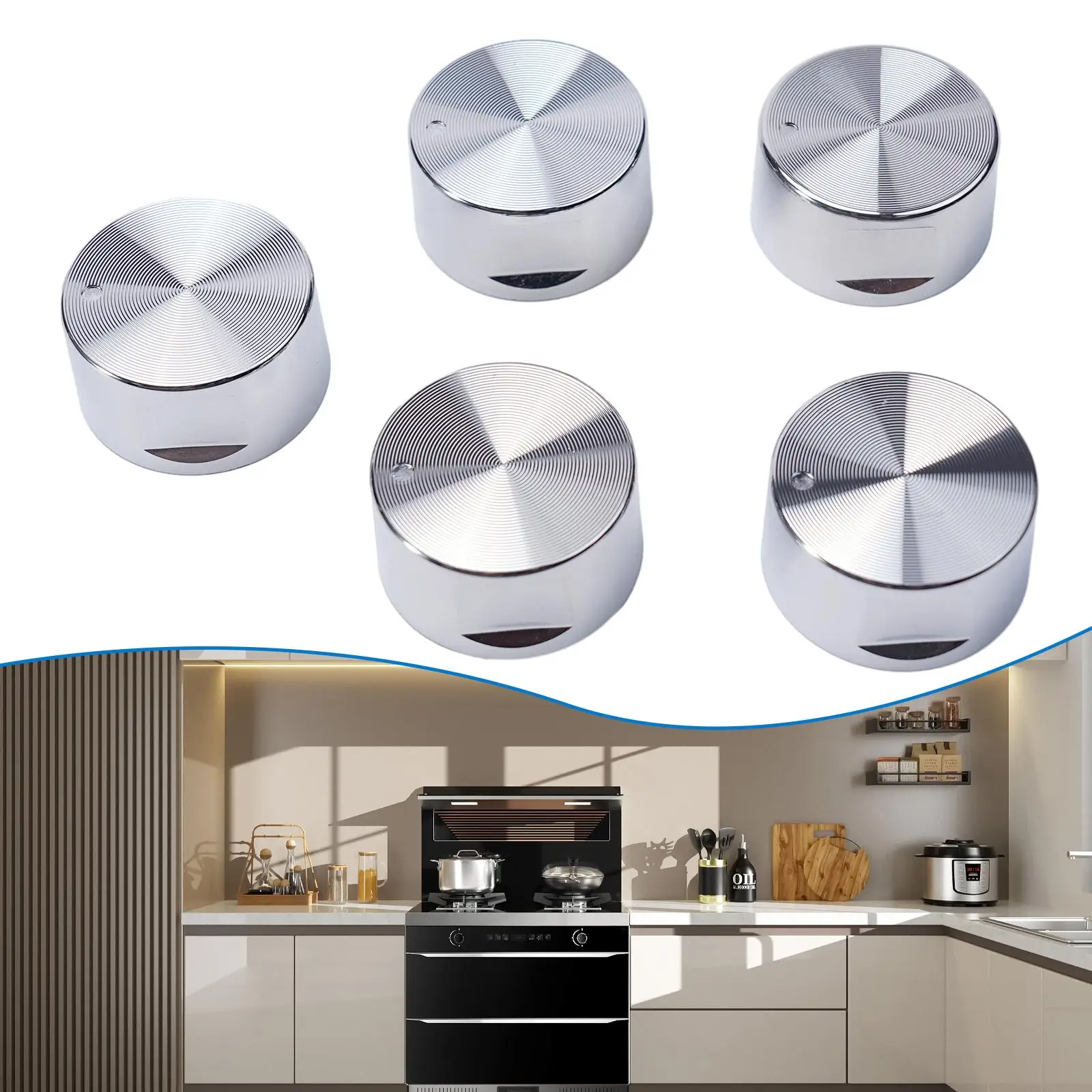 5pcs Rotary Switches Stove Control Knob Stove Control Replacement Burner Accessories Oven Handle Gas Kitchen Parts
