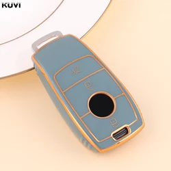 Golden TPU Car Key Case Cover - Premium Protection Shell (Grey)