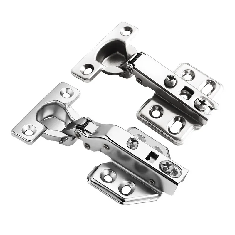 10 Pcs 26 Cup Cold Rolled Steel Hinge Hydraulic Damping Buffer Hinge Cabinets Wardrobes Doors Cabinets Large Bend Full Cover Med