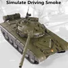 65CM Oversized Metal Smoking RC Tank 1:16 Omnidirectional Driving Fire Bullet Simulated Recoil Force Remote Control Tank Model 3