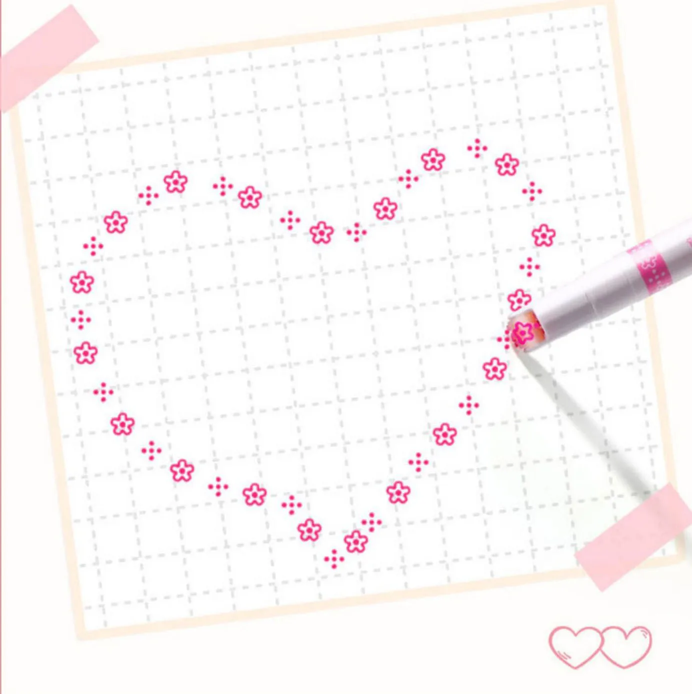 Flower Outline Highlighter Pens 3