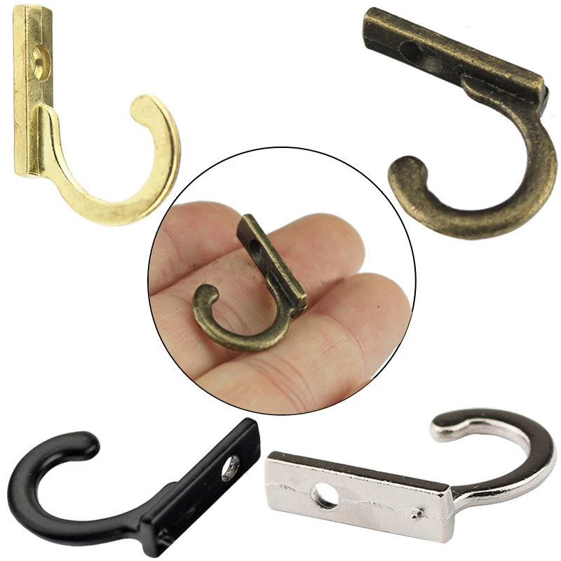 A Lot Mini Hook 8*27mm Single Hole Hook Alloy Small Hook For Door/Key/Umbrella/Bedroom/Clothing/Hat/Towel/Picture  Frame - AliExpress