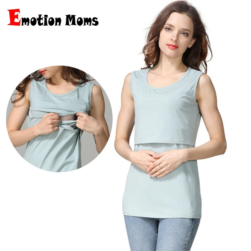 Summer Maternity Clothes Nursing Tops Sleeveless Camisole Feeding Clothing Pregnant Vest Nursing Tank Top