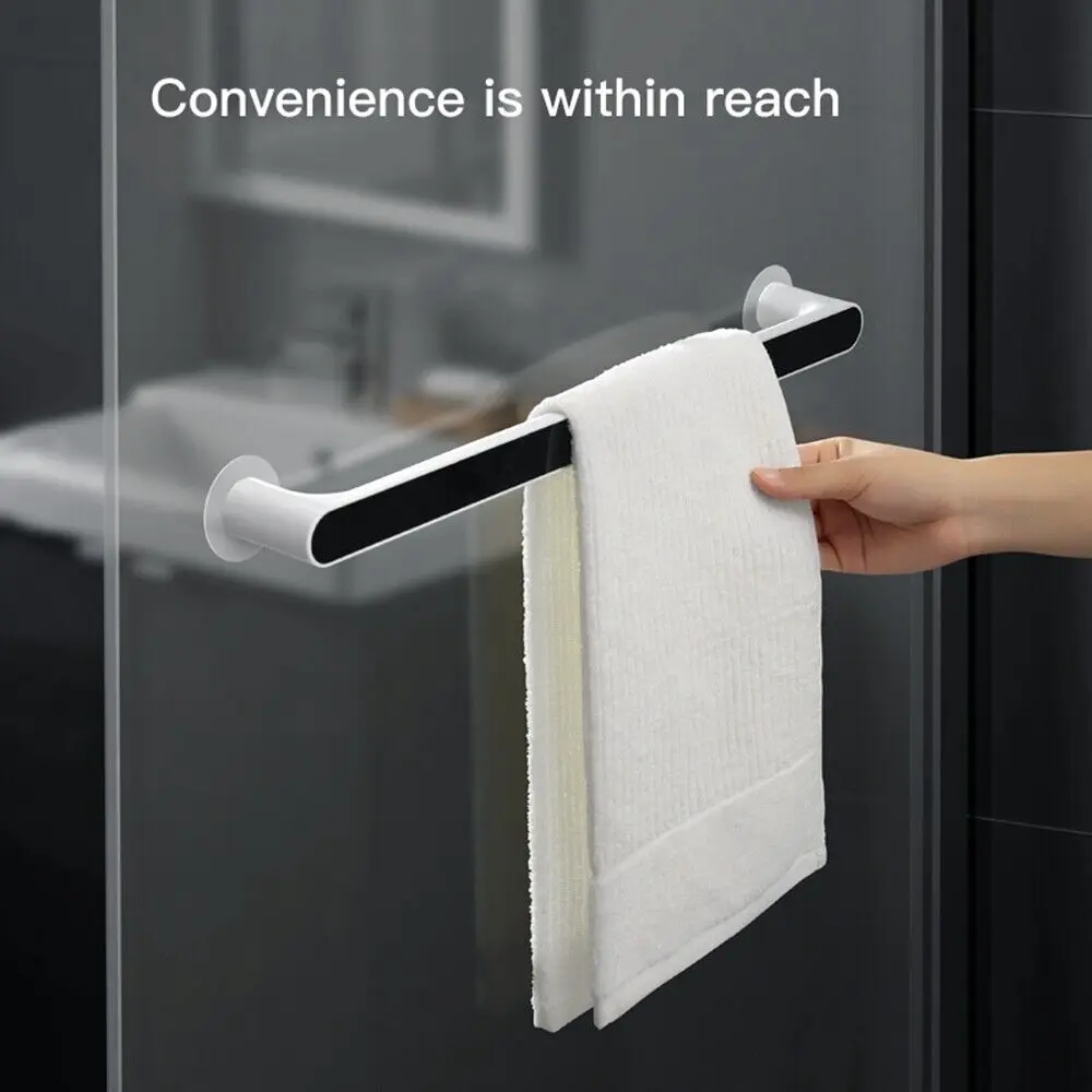 Hand Towel Holder Sticky Hanger Self Adhesive Bathroom Towel Bar
