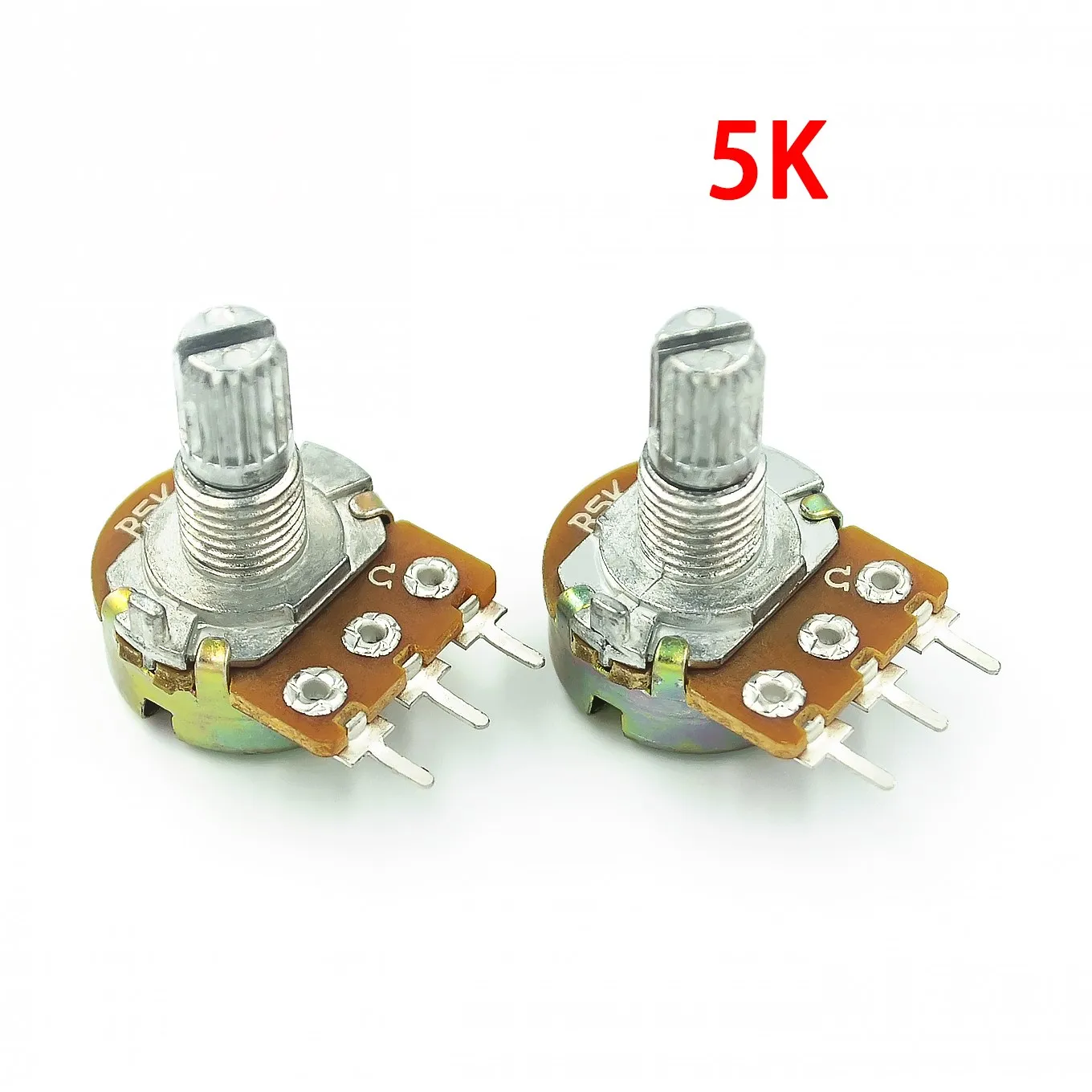 Potentiometer Kit Linear Potentiometer Adjustable Resistor Electronic Components 5pcs WH148 Linear Potentiometer 15mm Shaft Nuts Washers 3pin B1K-B1M