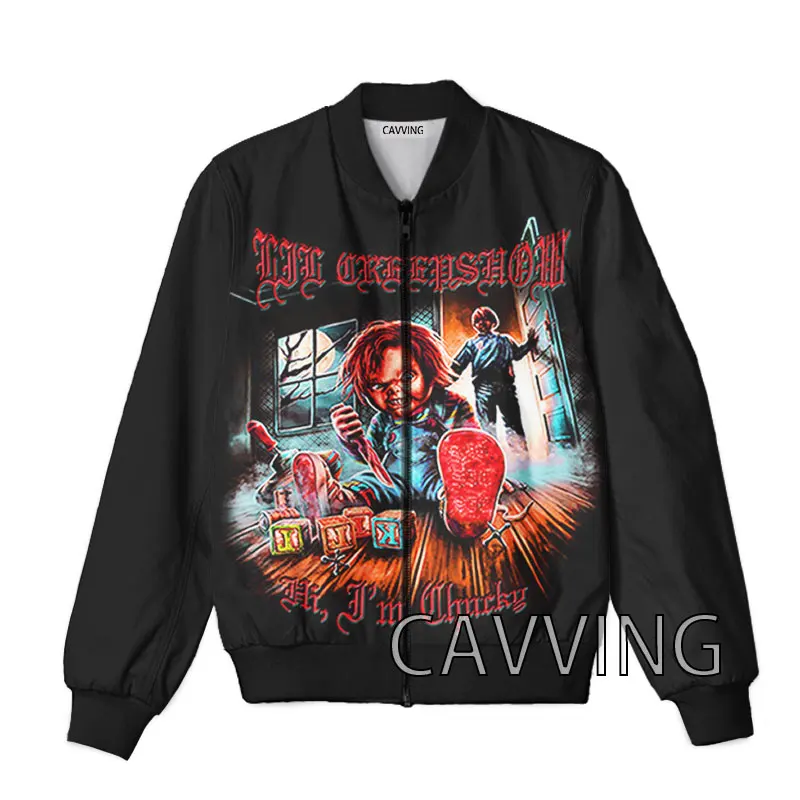 New Fashion Women/Men's 3D Print  Chucky  Zipper Bomber Jackets Men Overcoat Mens Coat Zip Up Jackets 4