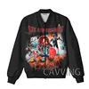New Fashion Women/Men's 3D Print  Chucky  Zipper Bomber Jackets Men Overcoat Mens Coat Zip Up Jackets 4