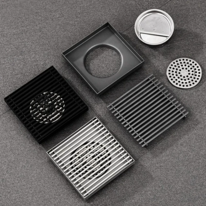 ห้องน้ําท่อระบายน้ําขนาดใหญ่ท่อระบายน้ําชั้นลานกลางแจ้งหนาสแตนเลส 304 ท่อระบายน้ําพื้นกันกลิ่น 1