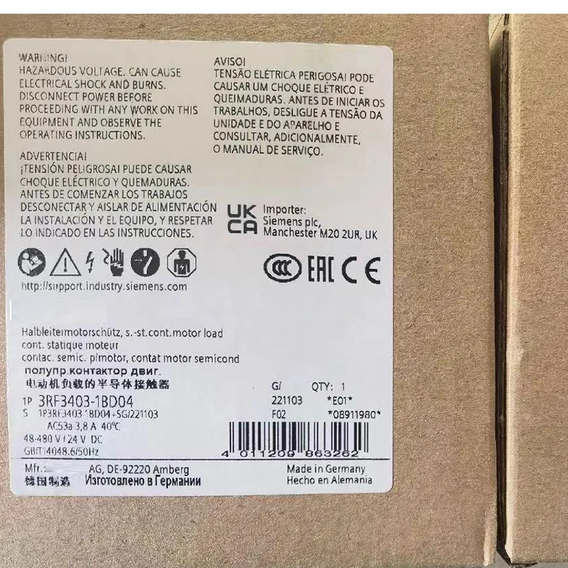 3RF3403 1BD04 For Siemens 3 phase Semiconductor Contactor