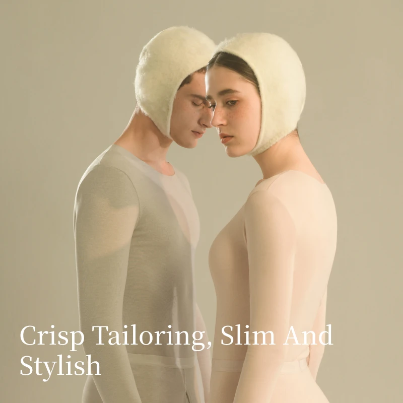 Thermal Underwear Sets SUJIIN For Women Men Winter Crew Neck Thermals Tops Couple Long Johns Anti-Static 2 Pieces