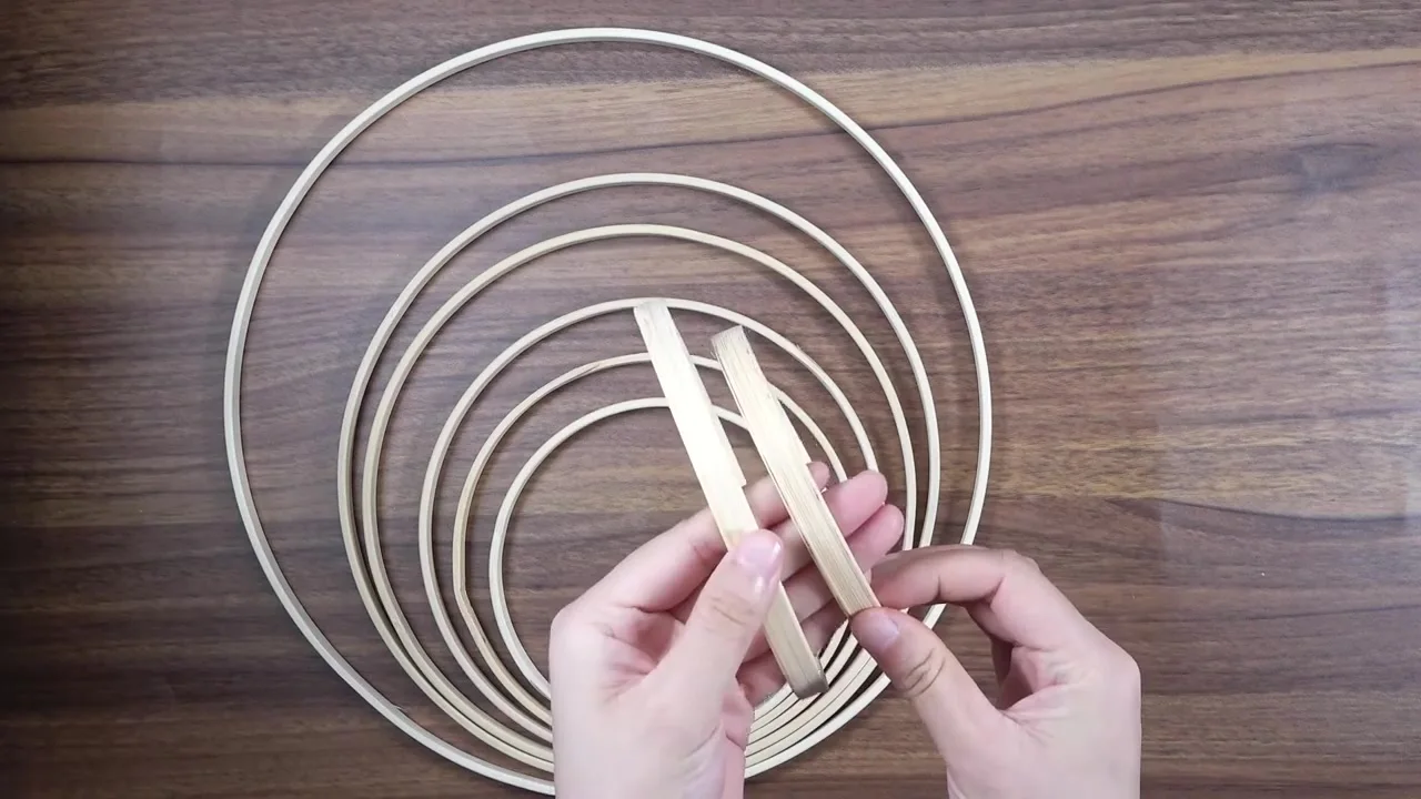 10 stuks 20 cm houten ringen om te knutselen - macramé ringen