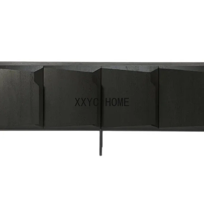 Solid Wood Black Display Cabinet Entrance Bar Coffee Living Room Sideboard Shelf Headboards Credenza Furniture Lounge et AA