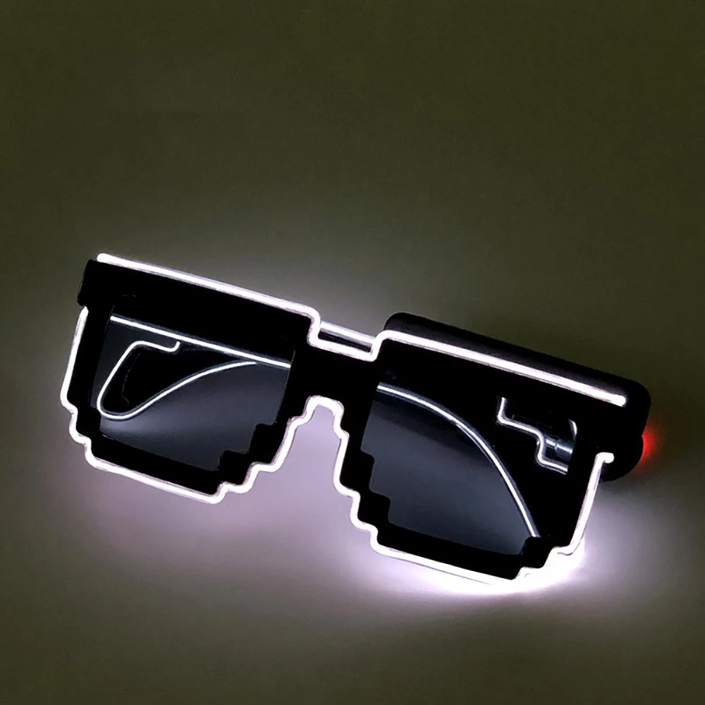 Neuartige, im Dunkeln leuchtende LED-Brille, Neonlichter, EL, blinkend, leuchtend, für Hochzeit, Geburtstag, Halloween, Dekoration, Partyzubehör – Detail 11